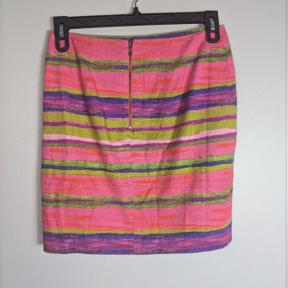 4 Ann Taylor Art to Wear Multicolor Pencil Skirt